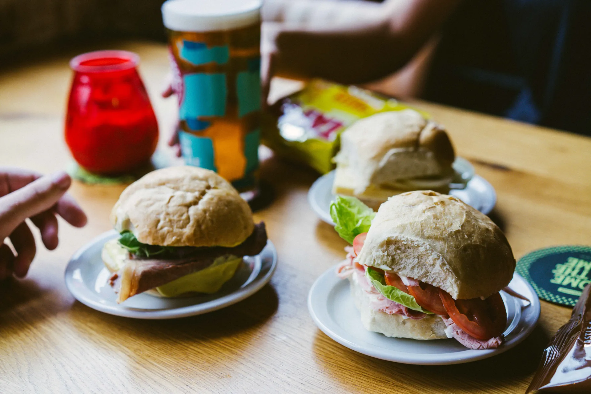 Fresh pub cobs and Tayto crisps lunch at Nortons Digbeth