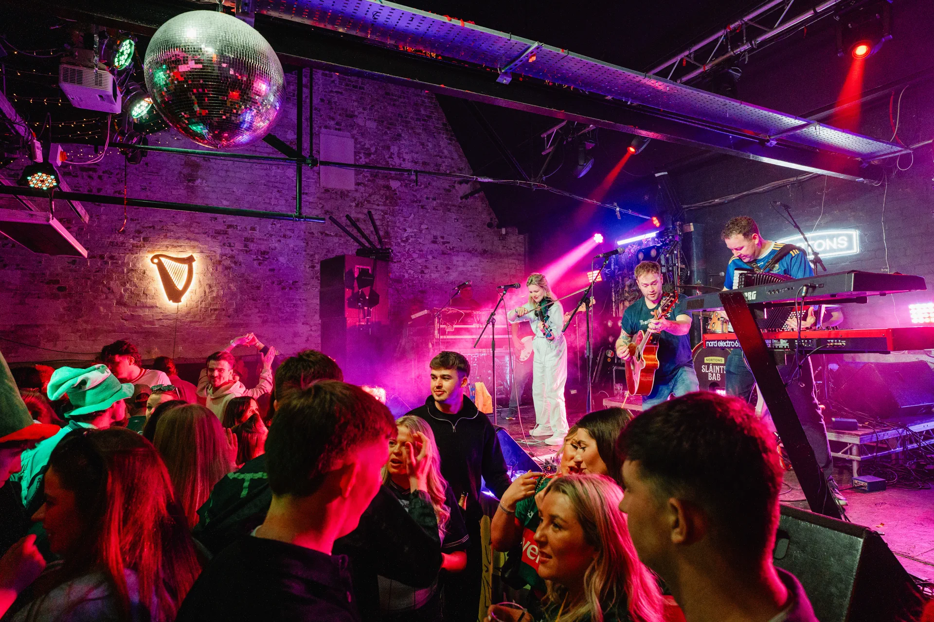 Big band performing live on stage at Nortons Digbeth on Saturday night