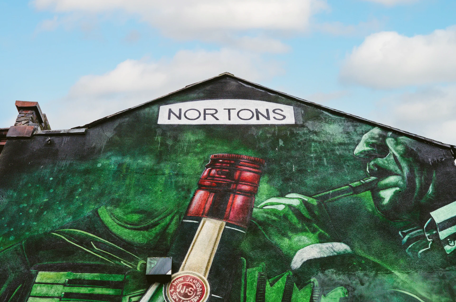 Whistle and Whiskey mural inside Nortons