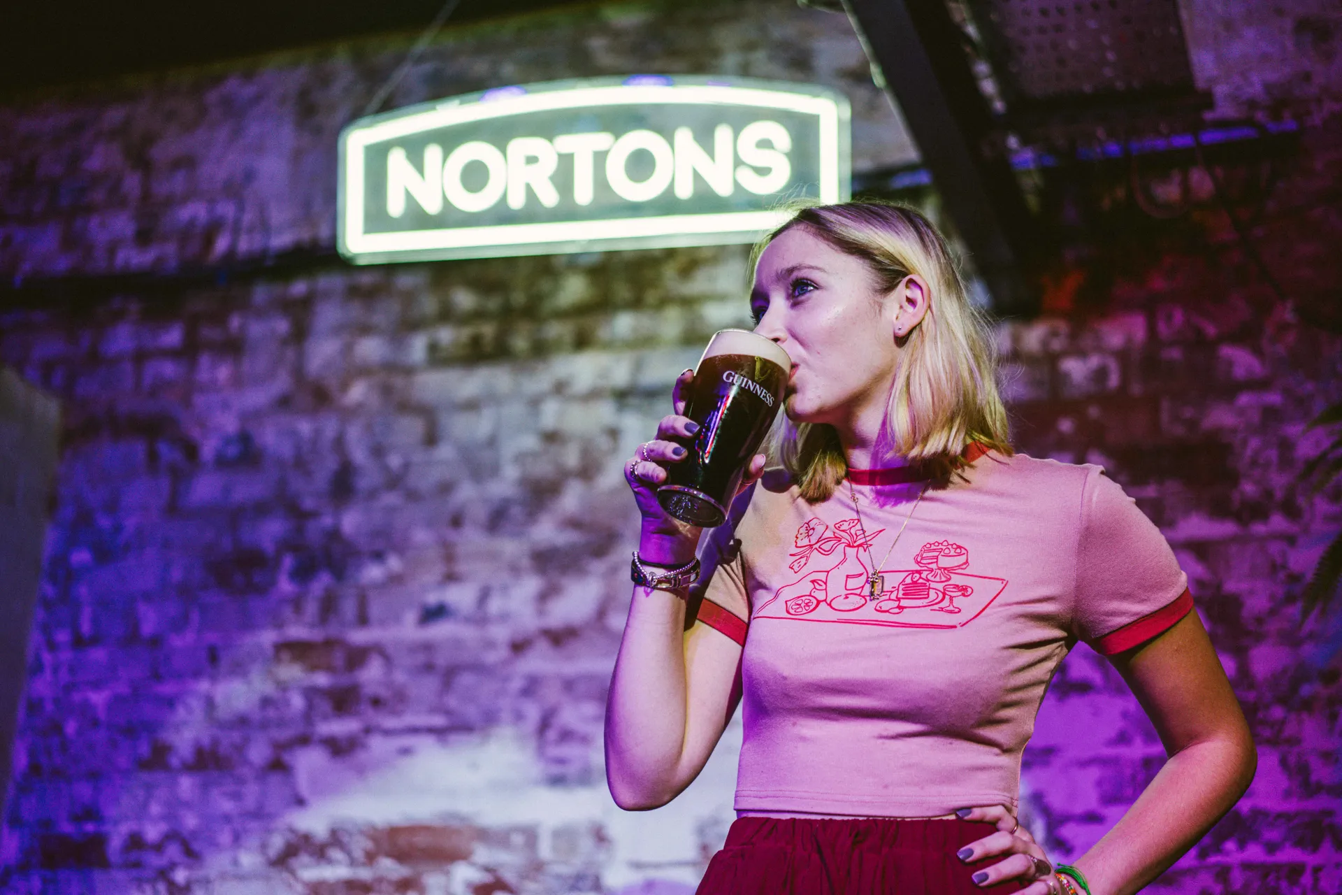 The perfect pint of Guinness at Nortons Digbeth counter