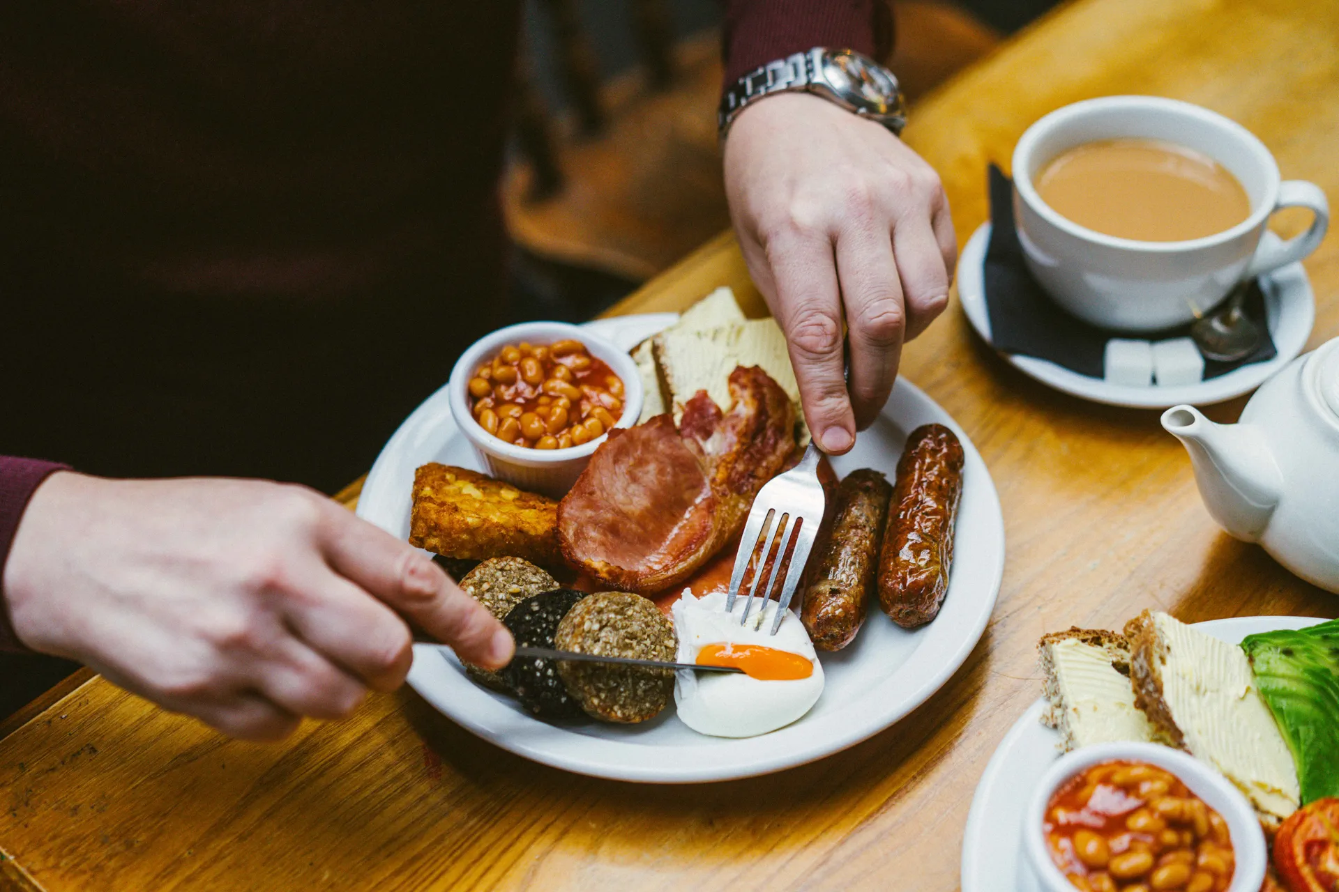 The Full Irish breakfast skillet at Nortons with sausages, Clonakilty pudding and soda bread